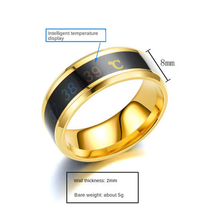 New Net Red Temperature Ring Automatic Induction Intelligent Temperature Change Ring Lovers Ring A Generation Of Postage