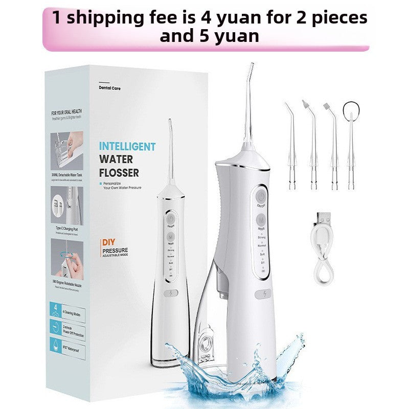 Cross-border Electric Dental Irrigator Handheld Dental Irrigator Portable Dental Instrument Household Oral Cleaning Water Dental Floss Care
