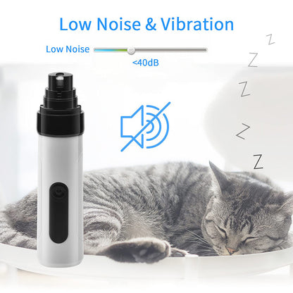 Automatic 2-speed Pet Nail Grinder USB Rechargeable Cat And Dog Manicure Claw Grinder Animal Multifunctional Intelligent Nail Clippers