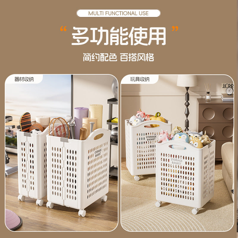 Household Foldable Dirty Clothes Basket Dirty Clothes Storage Basket Bucket Laundry Basket Wall-mounted Portable Large Capacity Dirty Clothes Basket