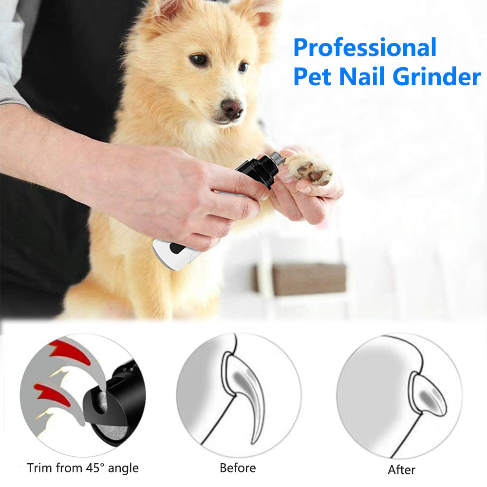 Automatic 2-speed Pet Nail Grinder USB Rechargeable Cat And Dog Manicure Claw Grinder Animal Multifunctional Intelligent Nail Clippers