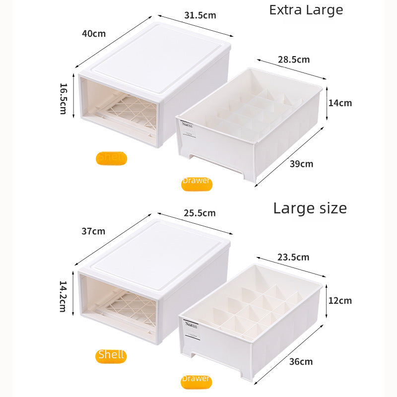 Classified Drawer Style Underwear Socks Storage Box Organizer Divided Grid Storage Container For Underpants Socks