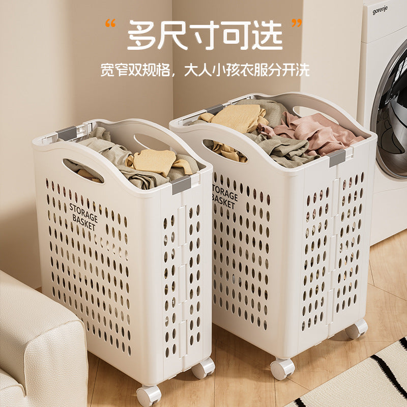 Household Foldable Dirty Clothes Basket Dirty Clothes Storage Basket Bucket Laundry Basket Wall-mounted Portable Large Capacity Dirty Clothes Basket