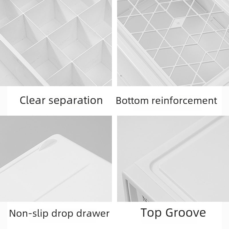 Classified Drawer Style Underwear Socks Storage Box Organizer Divided Grid Storage Container For Underpants Socks