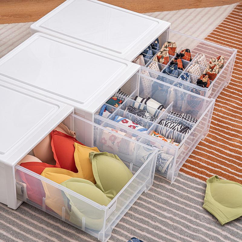 Classified Drawer Style Underwear Socks Storage Box Organizer Divided Grid Storage Container For Underpants Socks