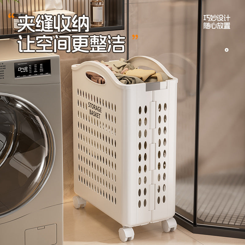 Household Foldable Dirty Clothes Basket Dirty Clothes Storage Basket Bucket Laundry Basket Wall-mounted Portable Large Capacity Dirty Clothes Basket