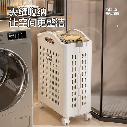Household Foldable Dirty Clothes Basket Dirty Clothes Storage Basket Bucket Laundry Basket Wall-mounted Portable Large Capacity Dirty Clothes Basket