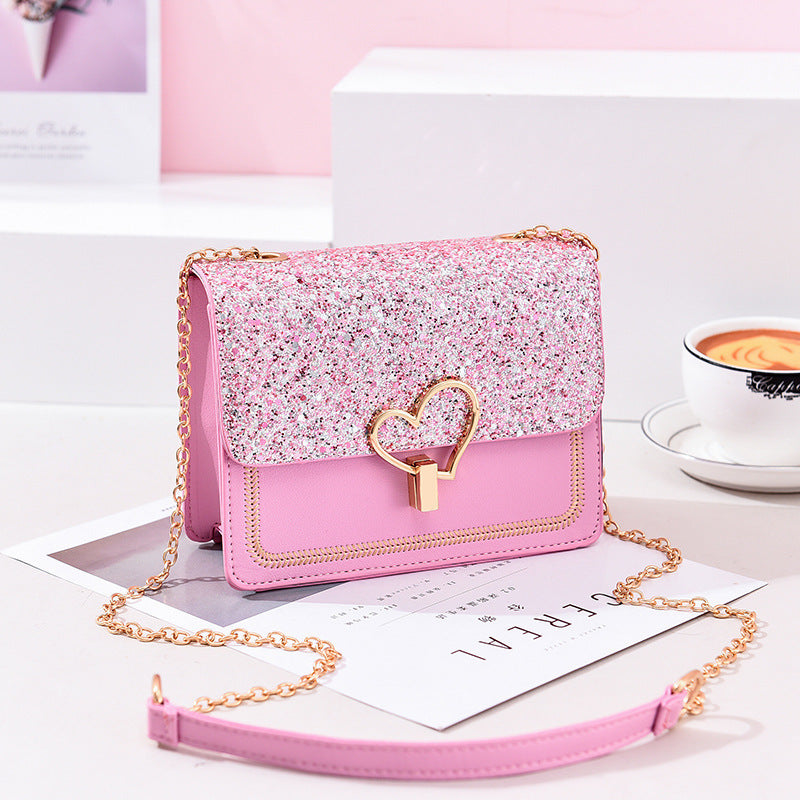 Bright Diamond New Bag Female Korean Version Of Cool Fashion Women&#039;s Bag Fresh Slung Shoulder Handbag A Generation Of Hair