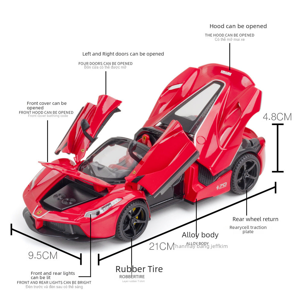 (Foam Box) Jiaye Simulation 1:22 Rafa Convertible Alloy Sports Car Model Ornaments Children&#039;s Toys