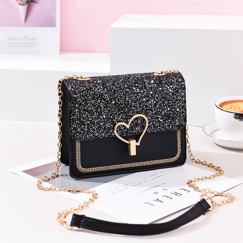 Bright Diamond New Bag Female Korean Version Of Cool Fashion Women&#039;s Bag Fresh Slung Shoulder Handbag A Generation Of Hair
