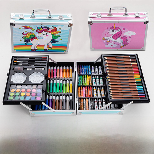 Watercolor Pen Children&#039;s 145 Aluminum Box Brush Set Art Stationery Supplies Color Pen Graffiti Watercolor Pen Manufacturers Wholesale